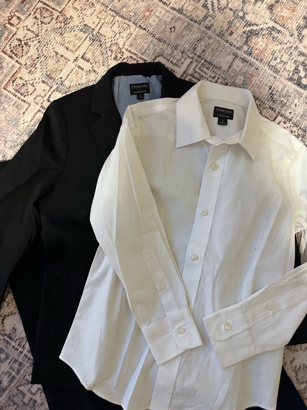 Crewcuts Thompson Boys Black Suit 2-Piece + Crewcuts White Dress Shirt Size 8 - Picture 4 of 4